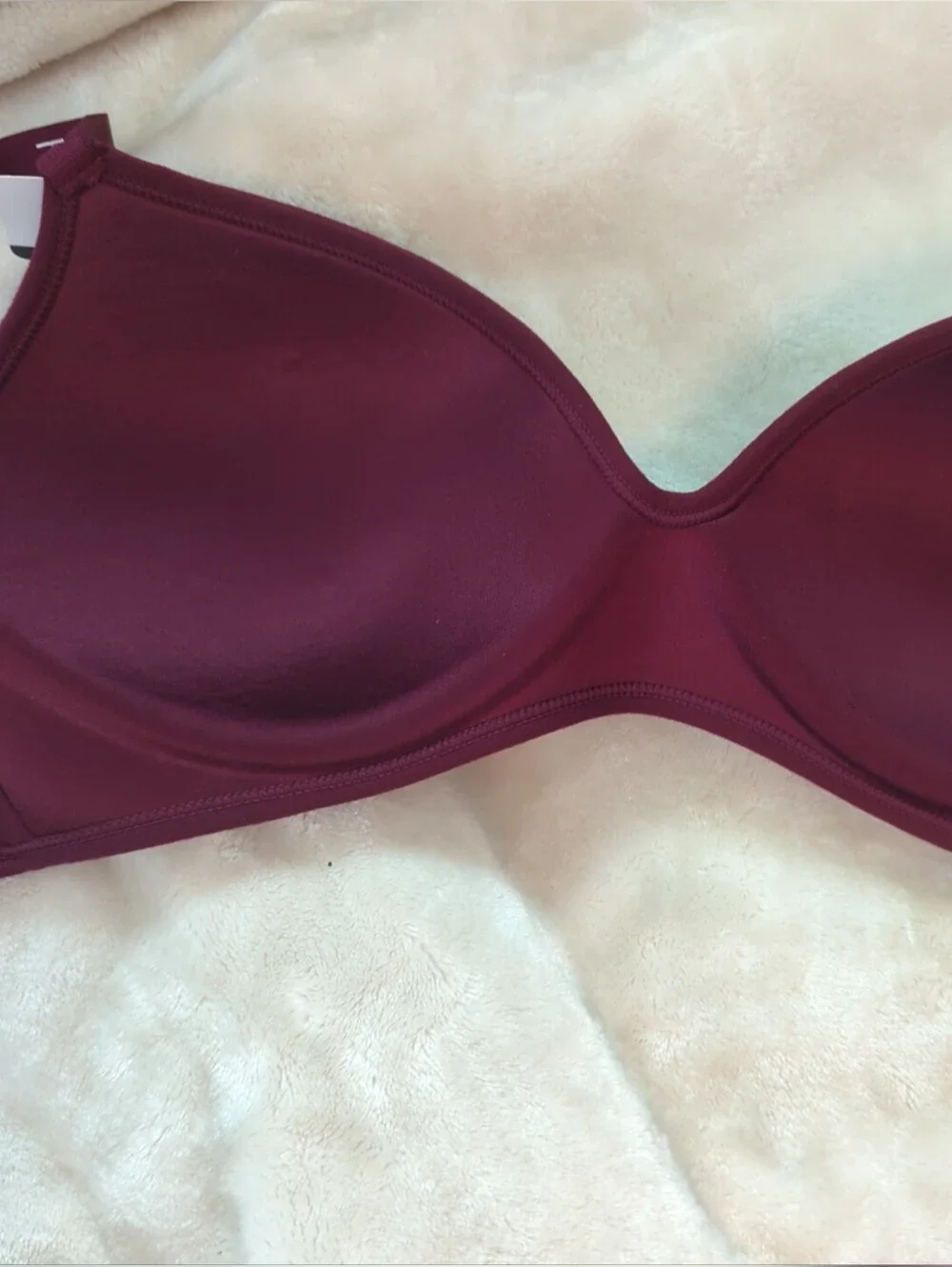 Rene Rofe Bra Size 38C Maroon Wire-free, Lightly Padded NWT - Picture 3 of 5
